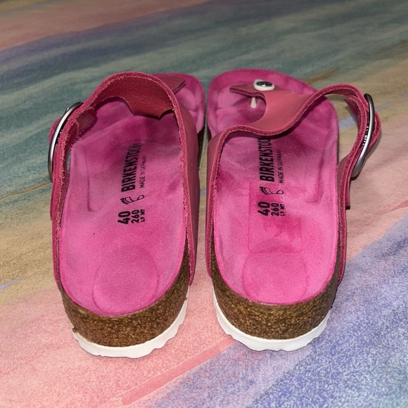 Birkenstock Gizeh Big Buckle Fuchsia Tulip Nubuck women’s size 9 - Picture 7 of 11